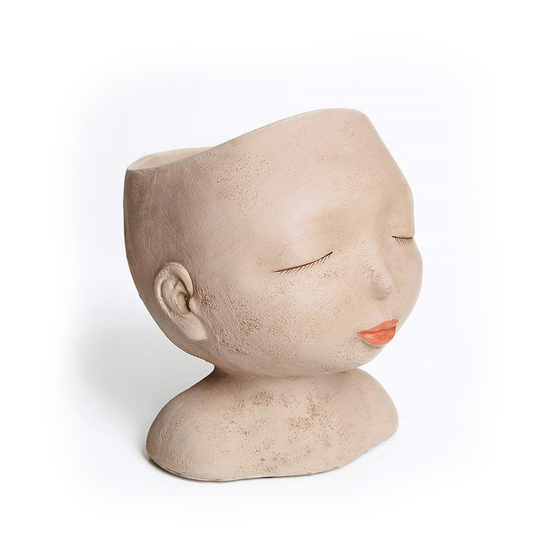 Ceramic Flowerpot - Charming Garden Doll Decoration