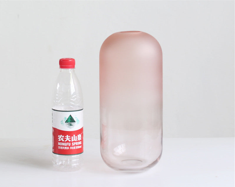 Nordic Minimalist Frosted Glass Vase - Elegant Decor