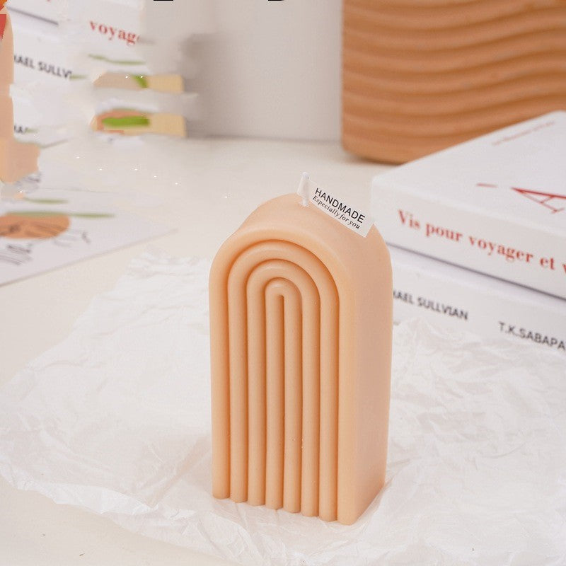 Geometric Arch Soy Wax Candle - Enhance Your Space