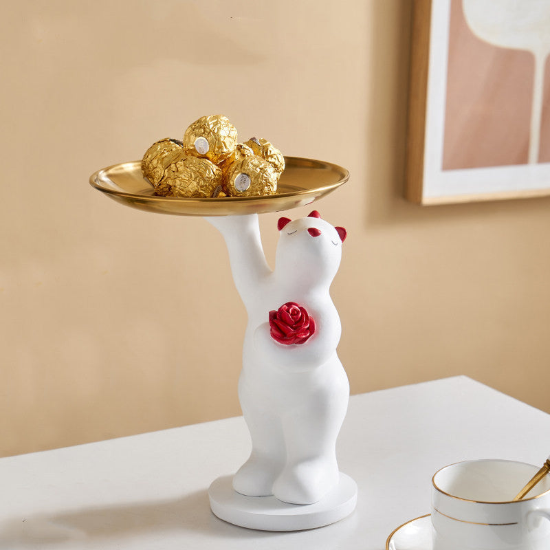 Charming Bear Tray - Perfect for Key Storage & Decor