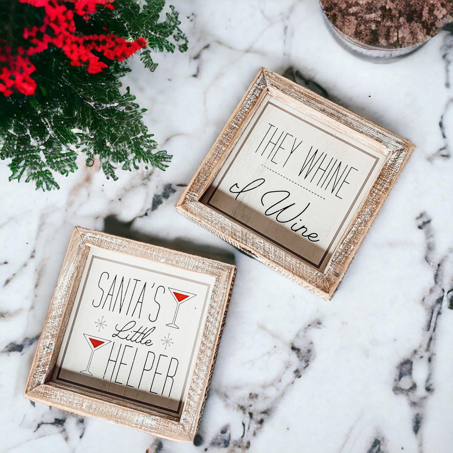 Double-Sided Holiday Sign - Wine & Parent Humor