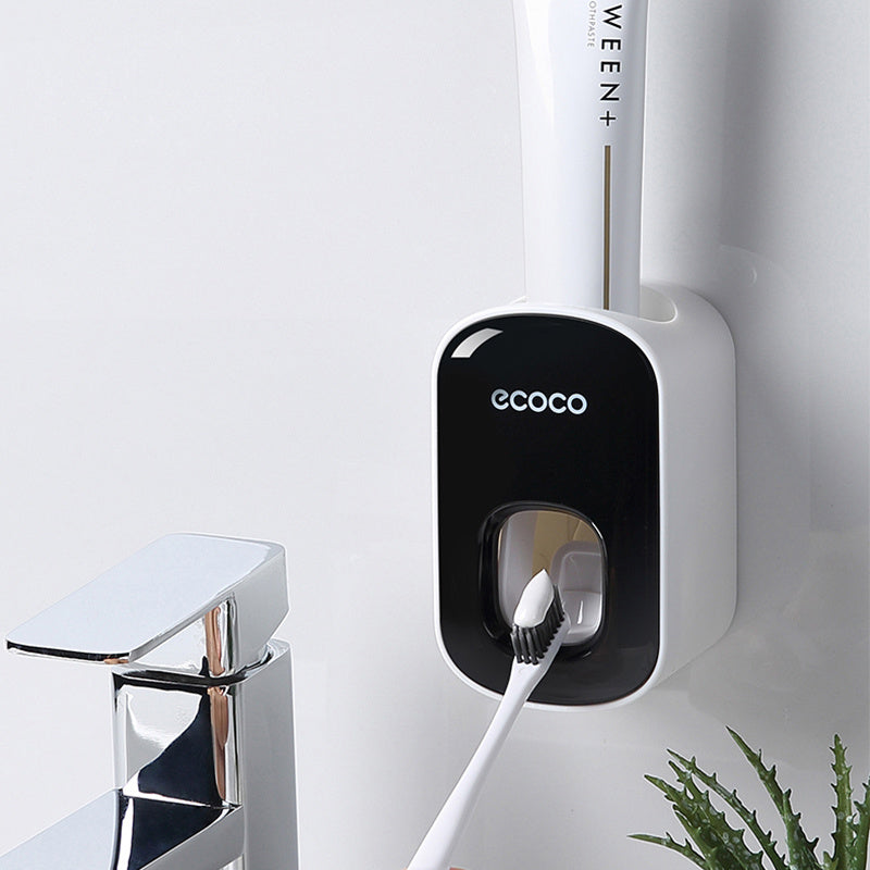 Automatic Toothpaste Dispenser & Toothbrush Holder Set