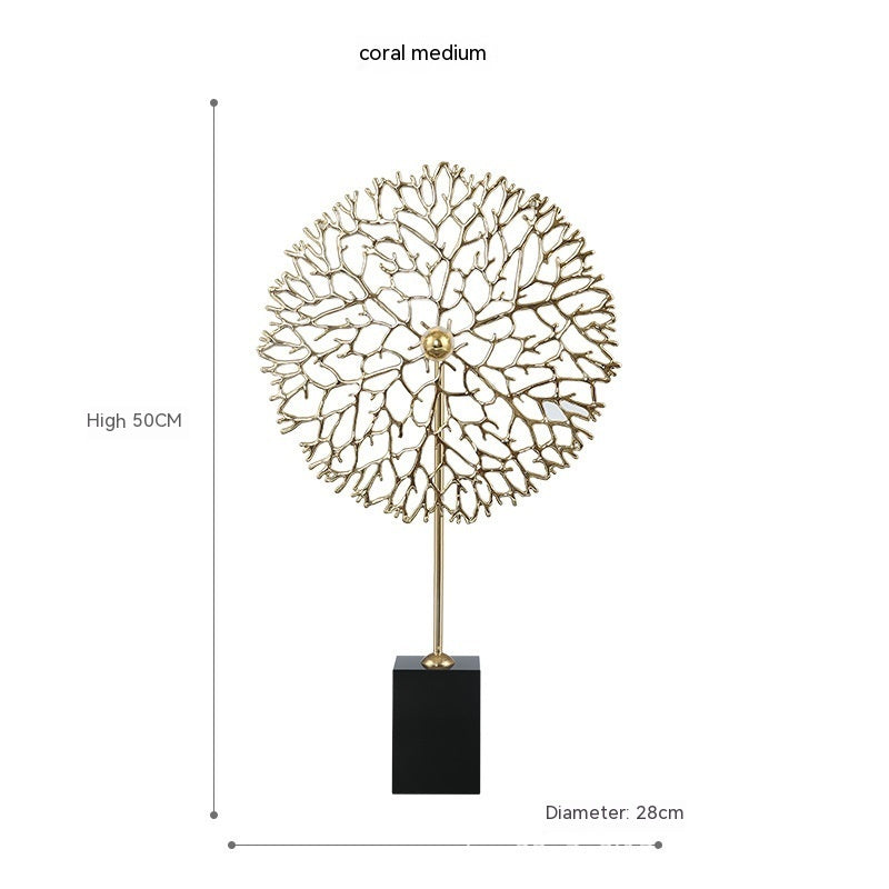 Elegant Metal Coral Tree Decor for Living Spaces