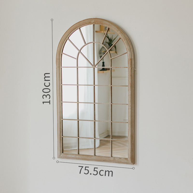 Retro Decorative Mirror - Elegant Faux Window Design