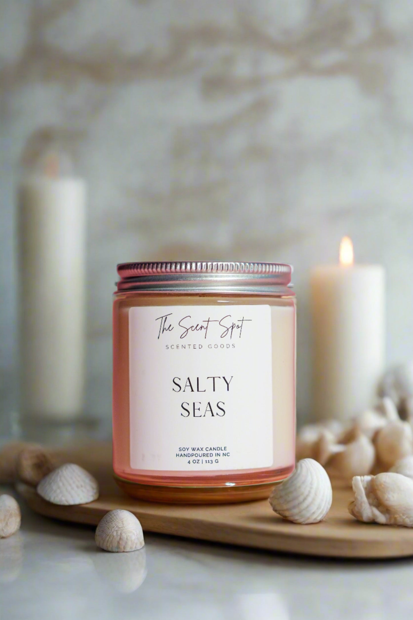 Salty Seas Candle - Invigorating Ocean Breeze Scent