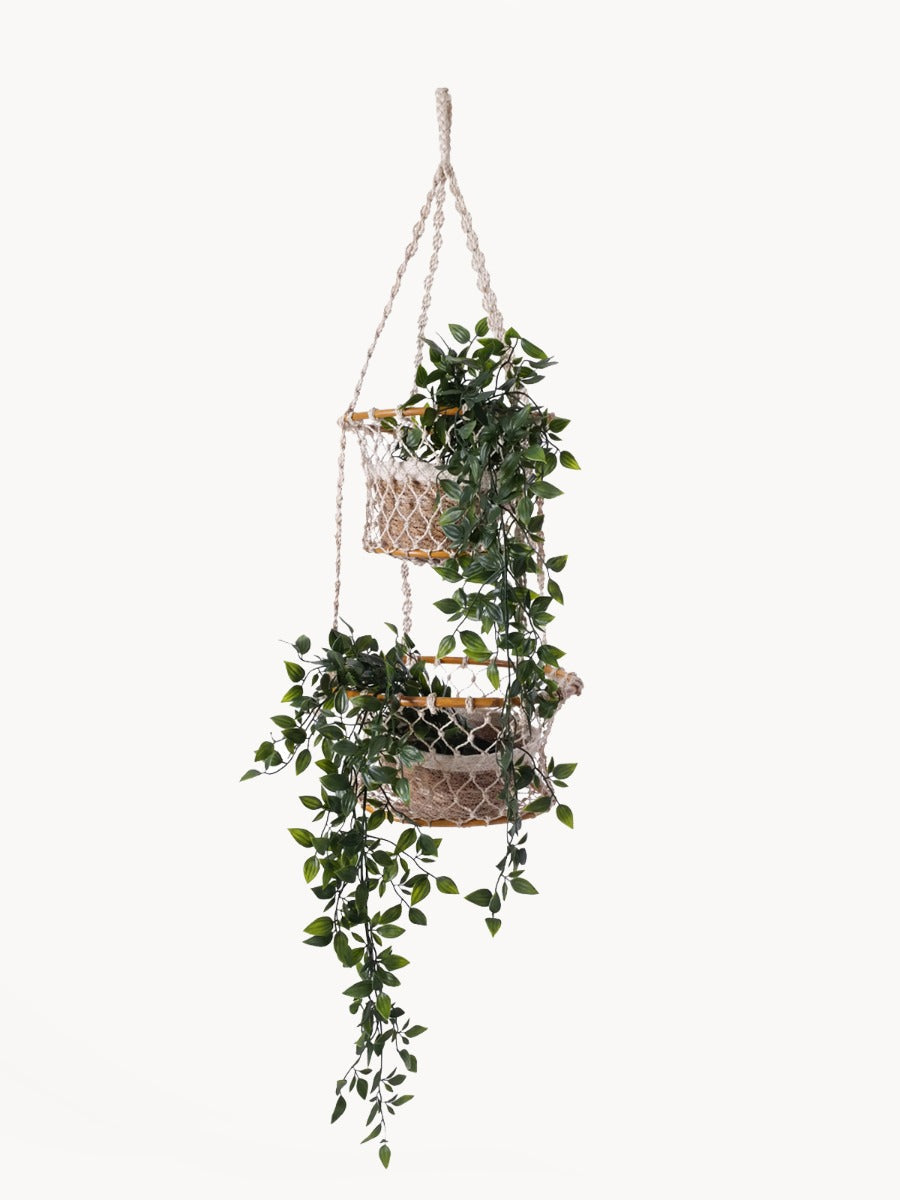 Double Hanging Basket - Stylish Plant Storage Solution