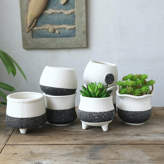 Ceramic Flower Pot - Breathable & Stylish Design
