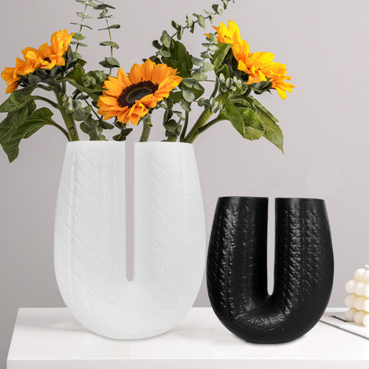 Luxury Geometric Resin Vase Set - Stylish Home Décor