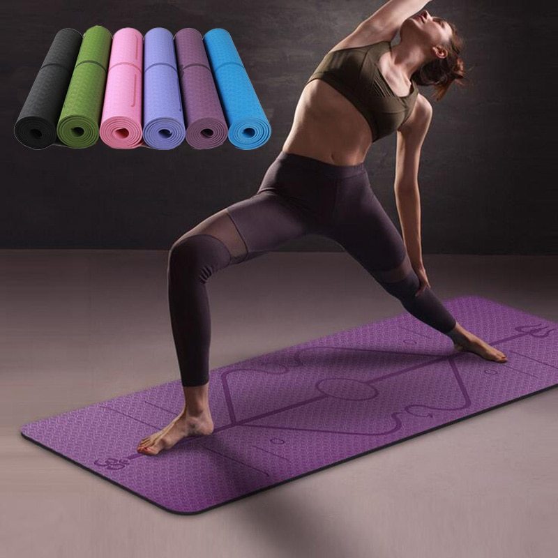 Non-Slip TPE Yoga Mat - Ideal for Beginners