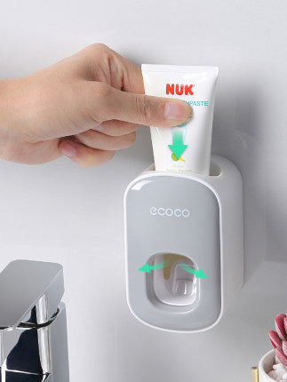Automatic Toothpaste Dispenser & Toothbrush Holder Set