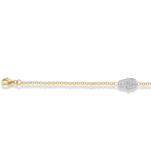 HAMSA BR., 14K-Y with 0.20CT DIAMONDS