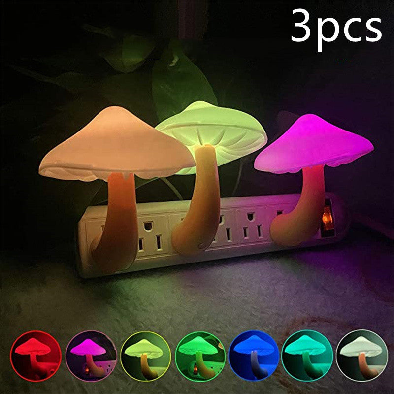 Mushroom Night Light - Automatic Warm White Glow