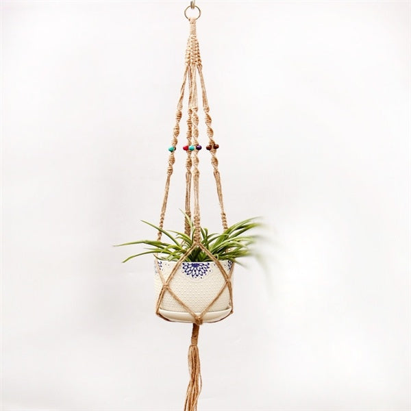 Vintage Macrame Plant Hanger - Elegant Home Decor