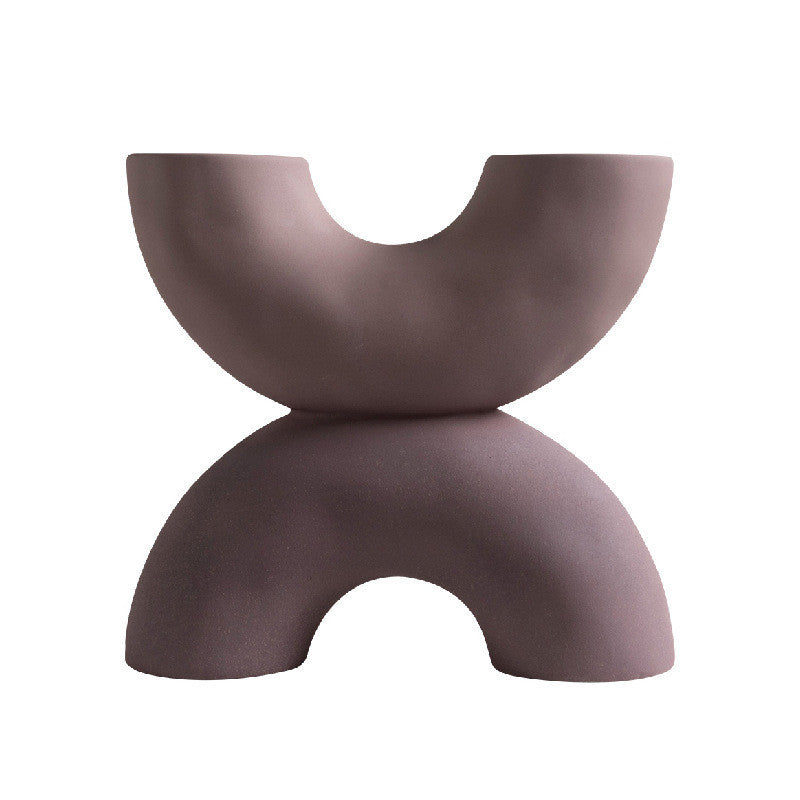 Artistic X-Shaped Ceramic Decorative Accent Piece