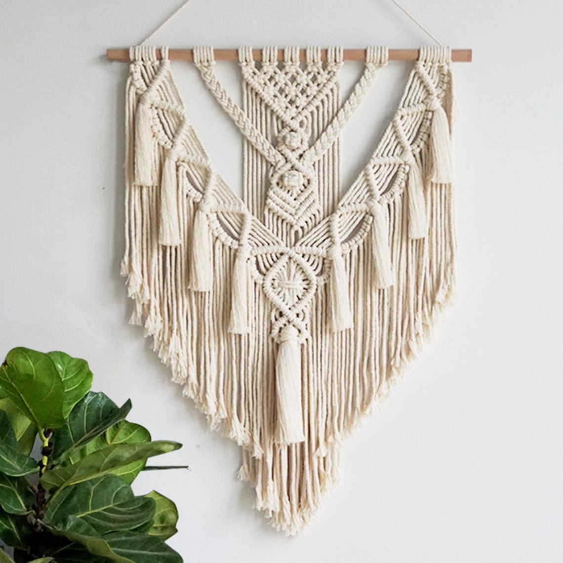 Hand-Woven Macrame Wall Hanging - Elegant Home Decor