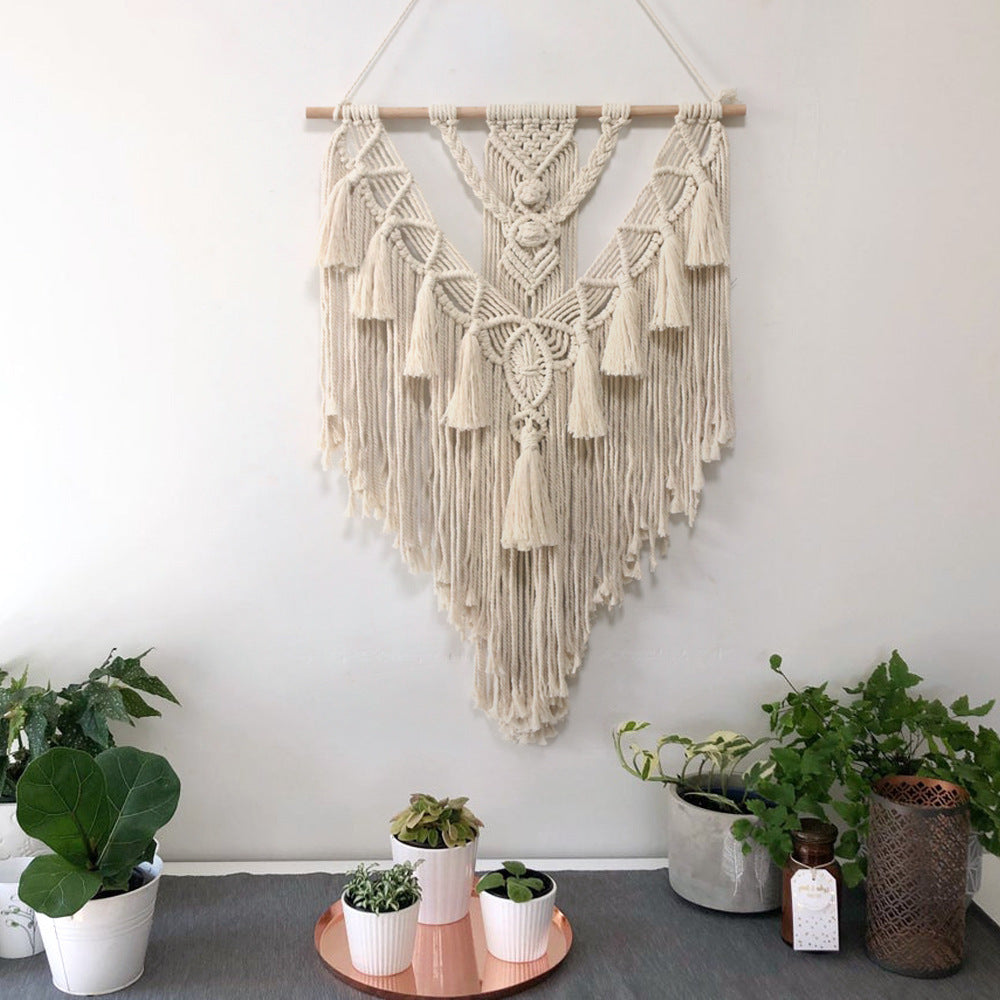 Hand-Woven Macrame Wall Hanging - Elegant Home Decor