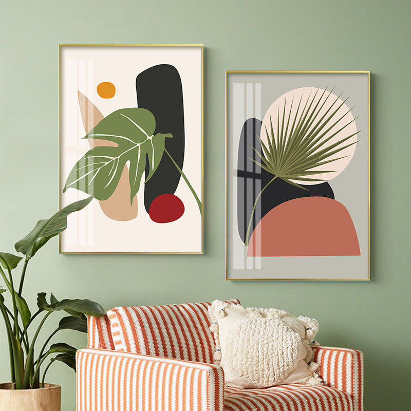 Abstract Plant Leaf Art - Modern Decor for Any Room
