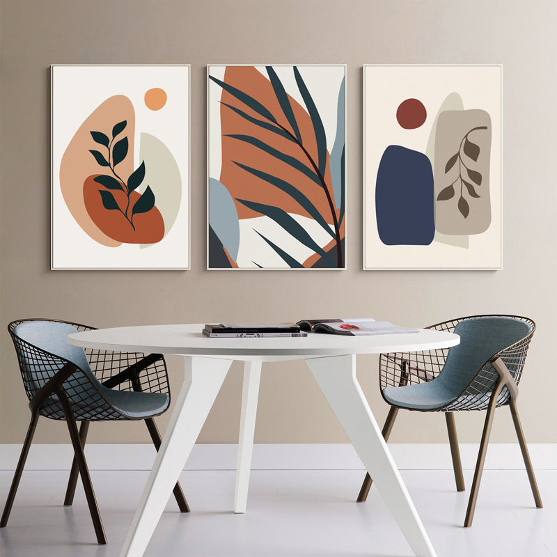 Abstract Plant Leaf Art - Modern Decor for Any Room