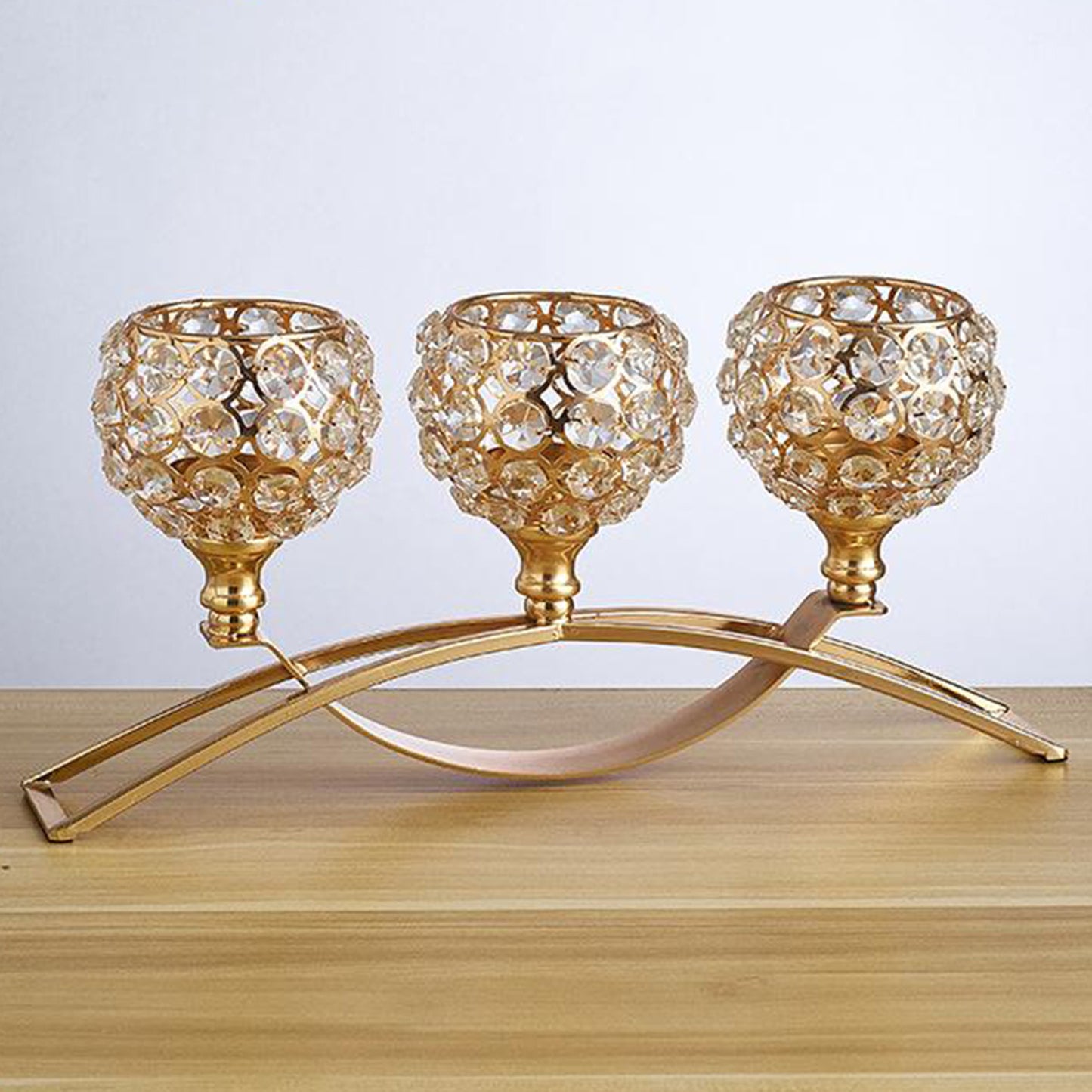 Geometric Crystal Candle Holder - Elegant Home Decor