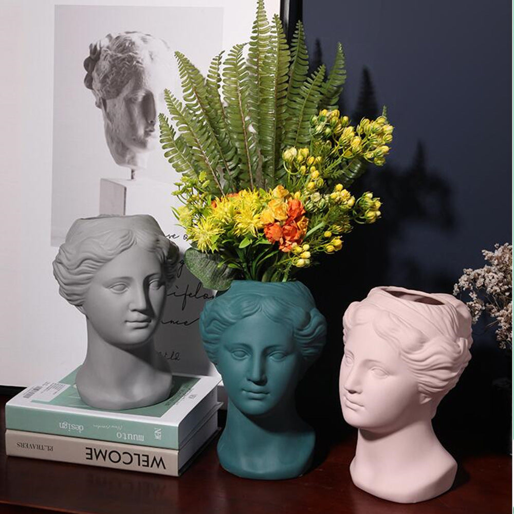 Venus Head Statue Vase - Elegant Home Accent