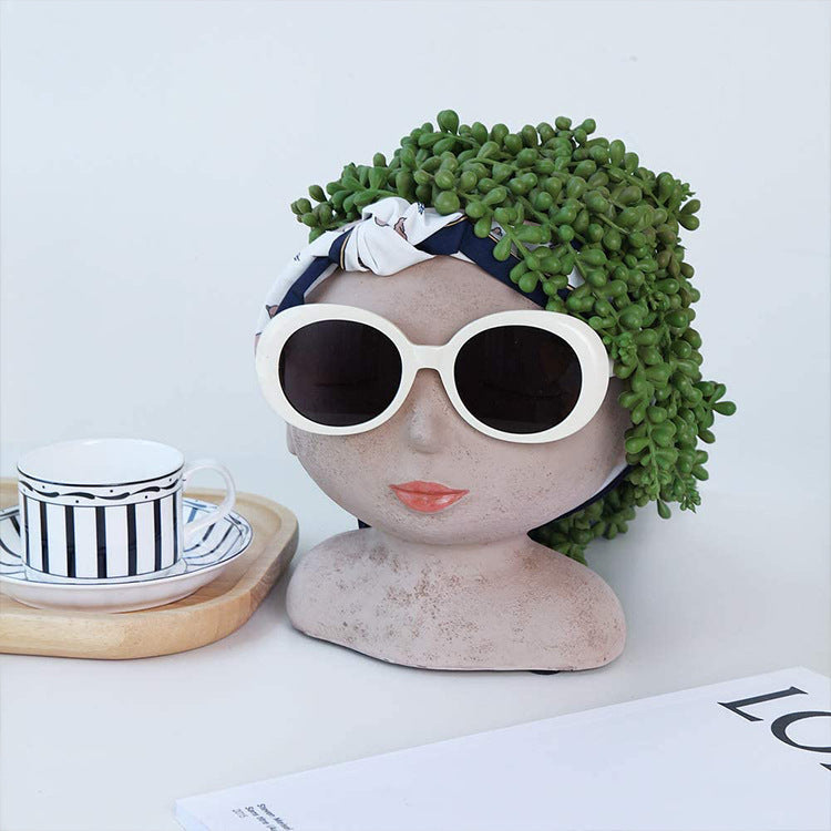 Ceramic Flowerpot - Charming Garden Doll Decoration
