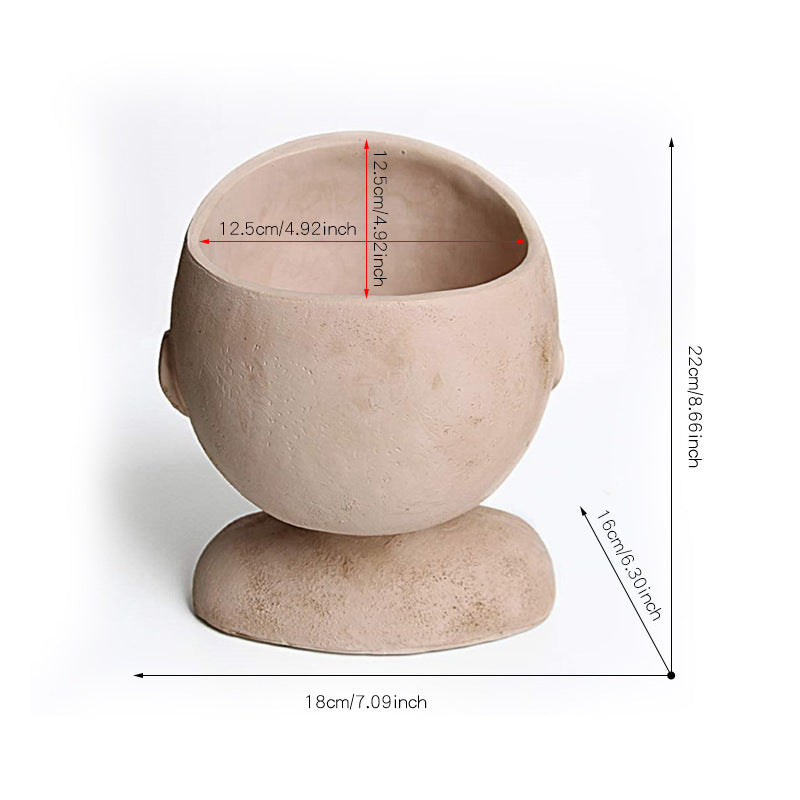 Ceramic Flowerpot - Charming Garden Doll Decoration