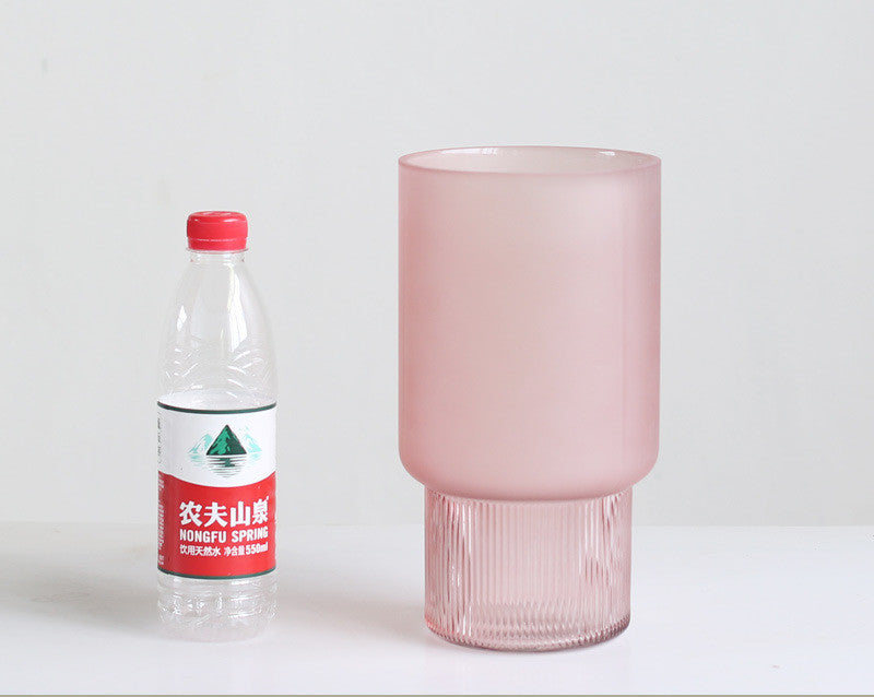 Nordic Minimalist Frosted Glass Vase - Elegant Decor