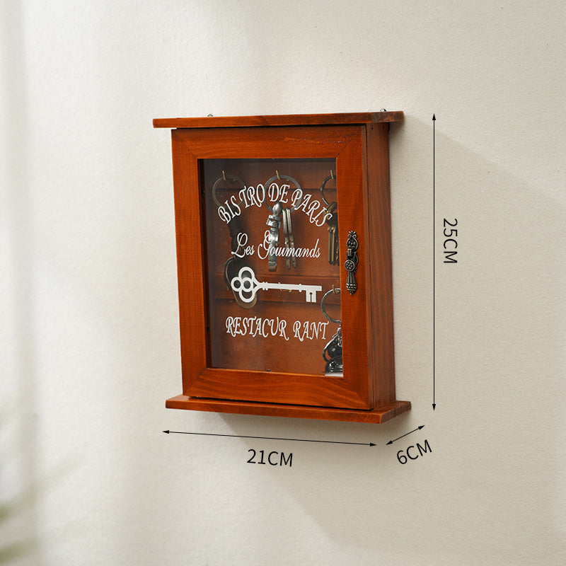 Rustic Wooden Key Shelf - Stylish Wall Storage