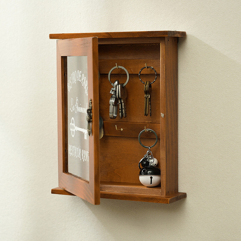 Rustic Wooden Key Shelf - Stylish Wall Storage