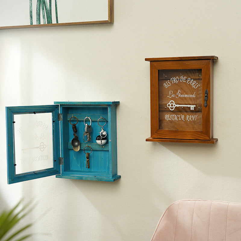 Rustic Wooden Key Shelf - Stylish Wall Storage