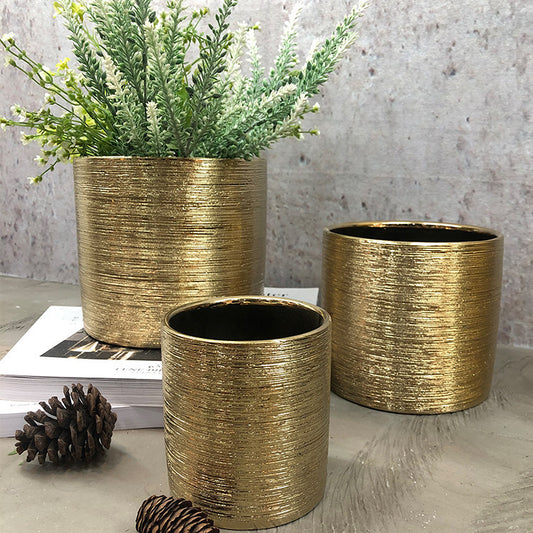 Elegant Ceramic Flower Pot - Luxurious Home Decoration