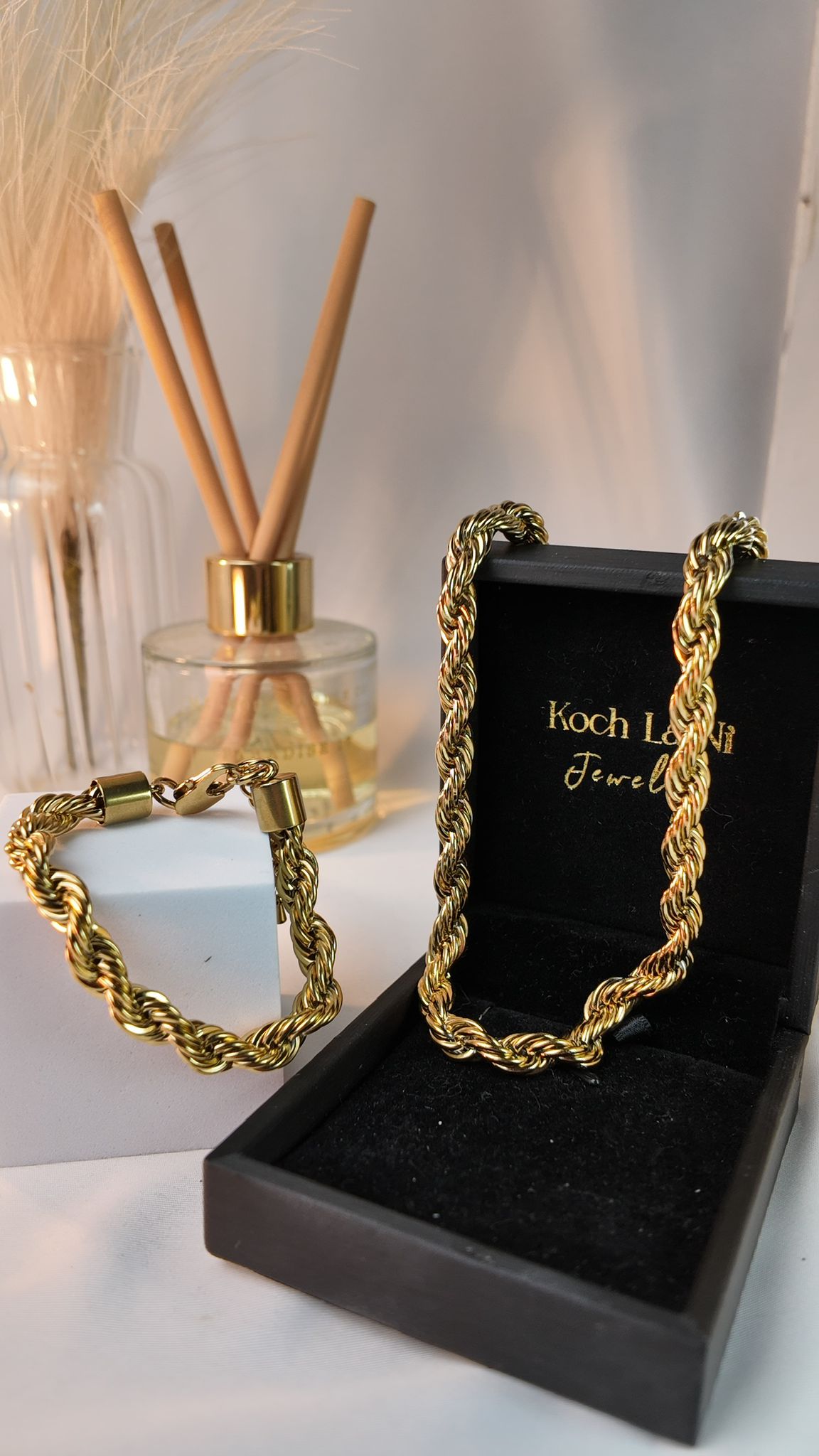 18K Gold Plated Chunky Twisted Verona Bracelet