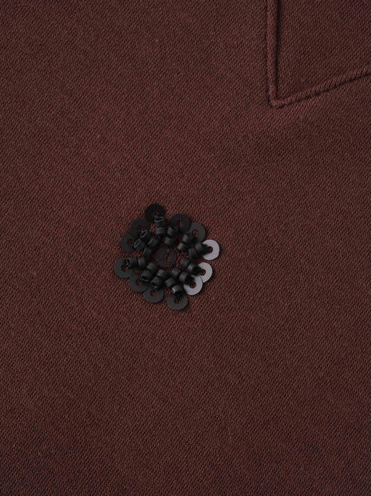 Embellished Sweatshirt-Brown/Black