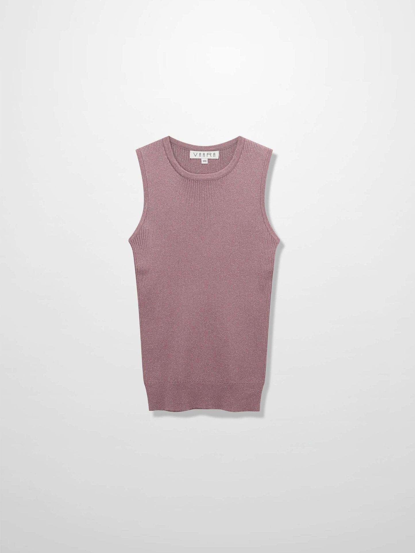 Lurex Sleeveless Sweater-Mauve