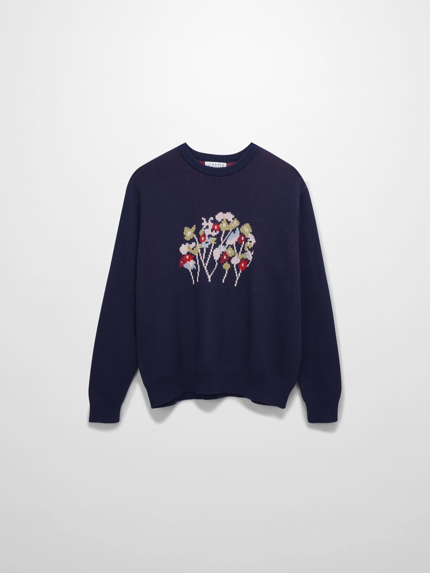 Pop Of Floral Sweater-Blue