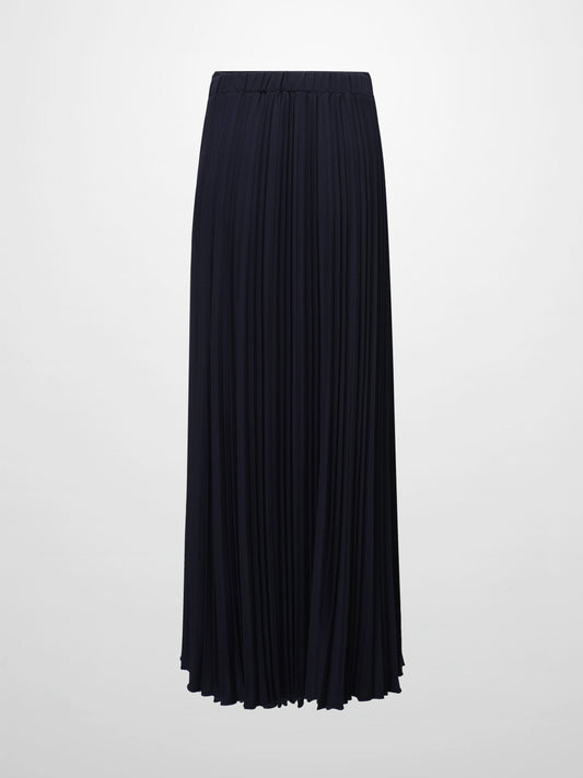 Mix Pleat Skirt-Navy