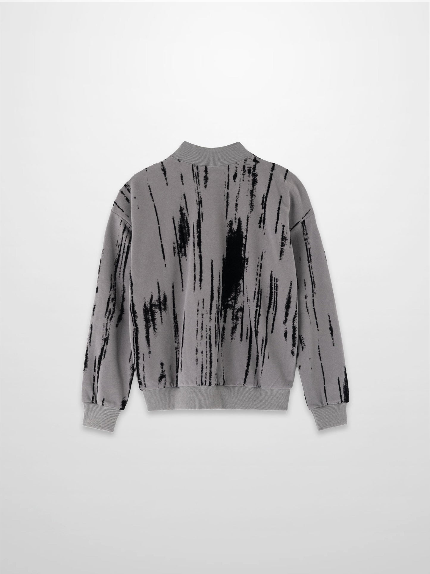 Tie Dye Splash Sweatshirt-Light Grey/Black