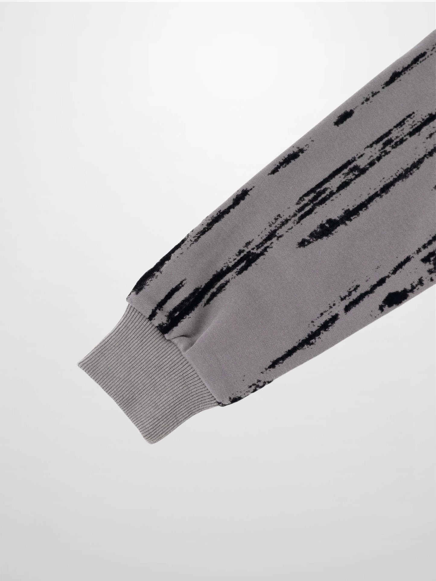 Tie Dye Splash Sweatshirt-Light Grey/Black