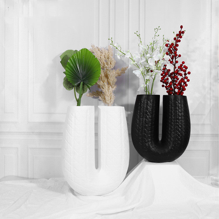 Luxury Geometric Resin Vase Set - Stylish Home Décor