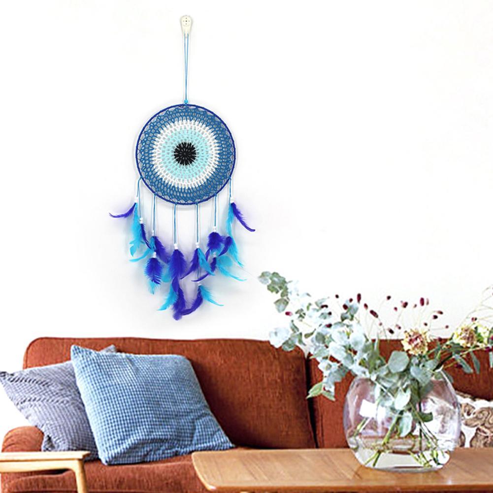 Handmade Blue Dream Catcher - Modern Wall Decor