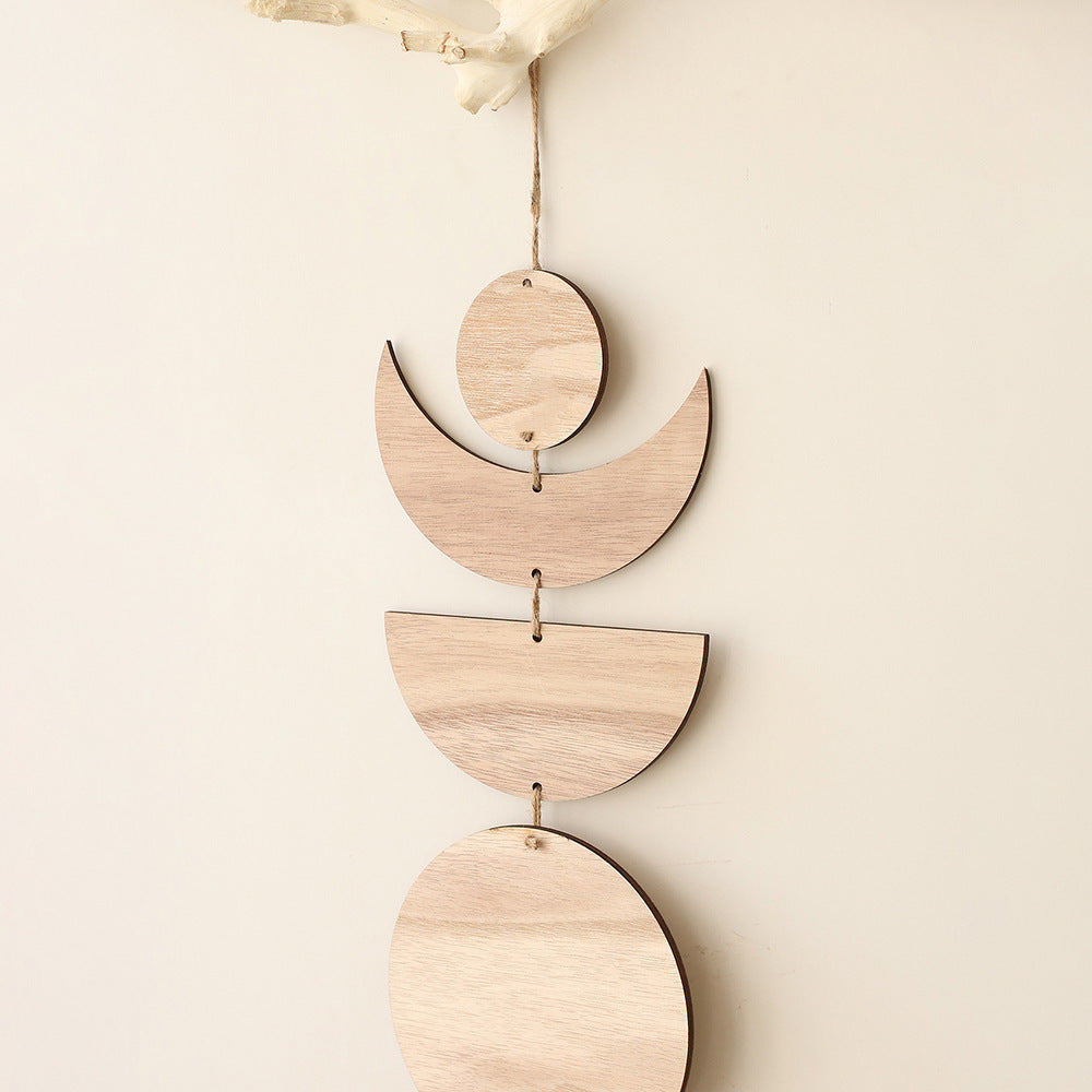Sun and Moon Wooden Pendant - Stylish Home Décor