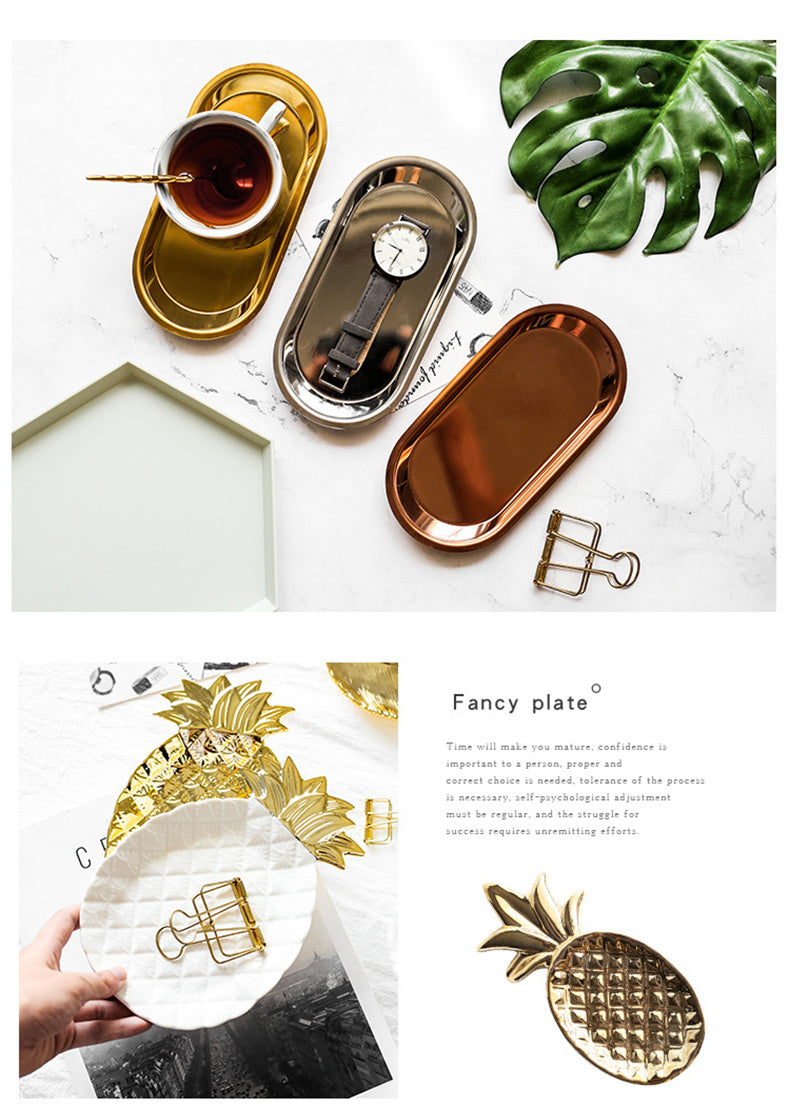 Elegant Ceramic Jewelry Dish - Pineapple Design