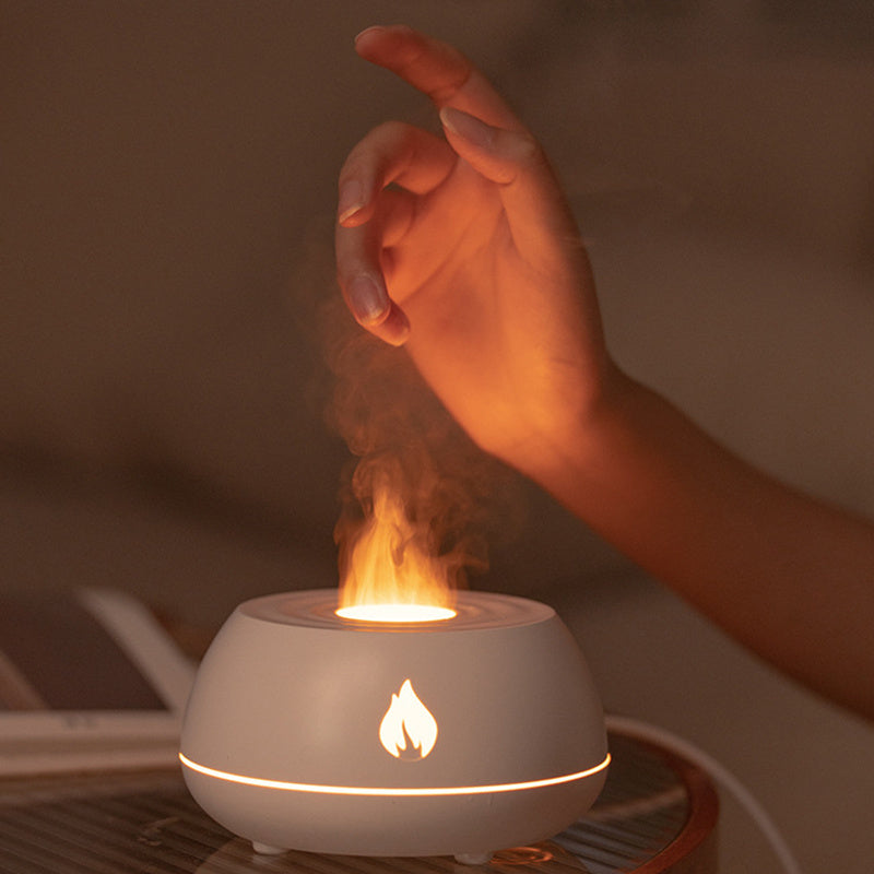 Flame Humidifier & Aromatherapy Diffuser - 7 Color Light