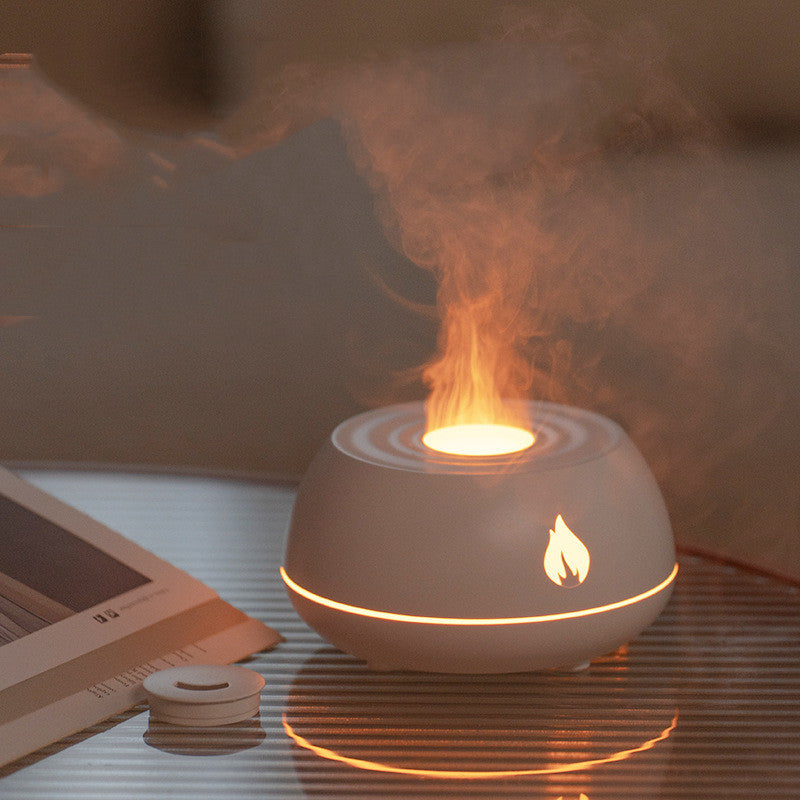 Flame Humidifier & Aromatherapy Diffuser - 7 Color Light