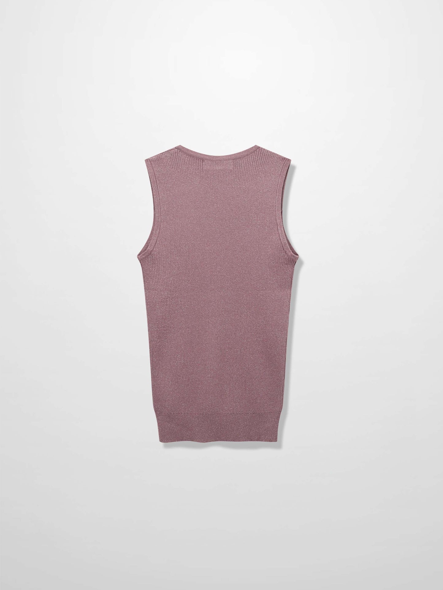 Lurex Sleeveless Sweater-Mauve