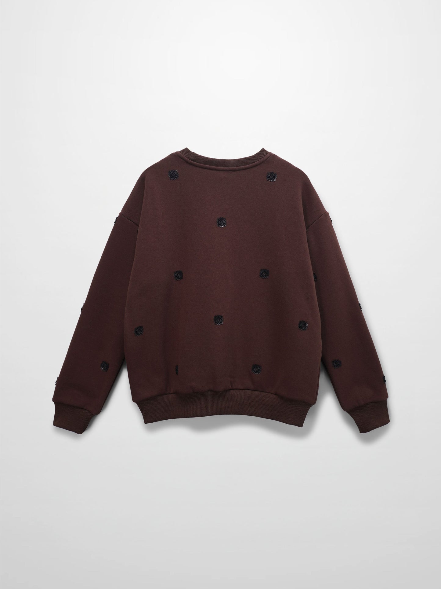 Embellished Sweatshirt-Brown/Black