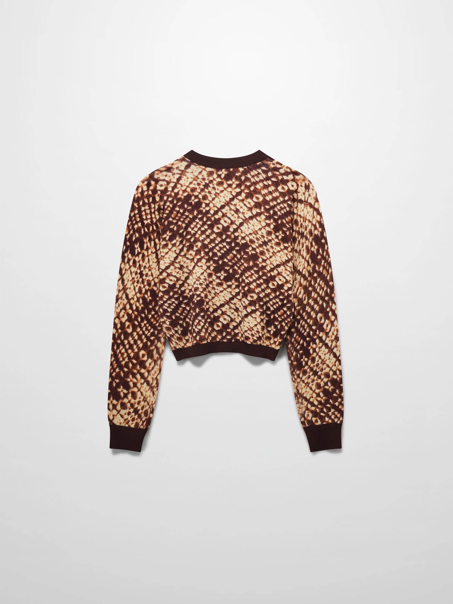 Buttoned Cardigan-Brown Speckled