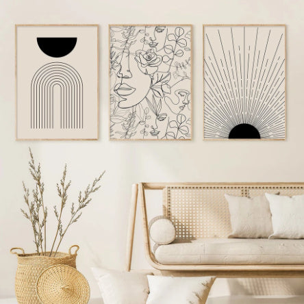 Boho Abstract Lines Canvas Art - Elevate Your Space