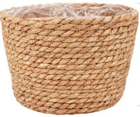 Storage Basket Plant Flower Pot Straw Seaweed Weaving Mechanism Amazon Size Plant Basket Interior Decorative Flower Pot