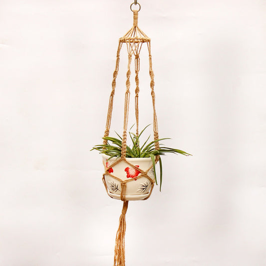 Vintage Macrame Plant Hanger - Elegant Home Decor